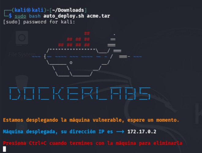 Inicio del laboratorio
